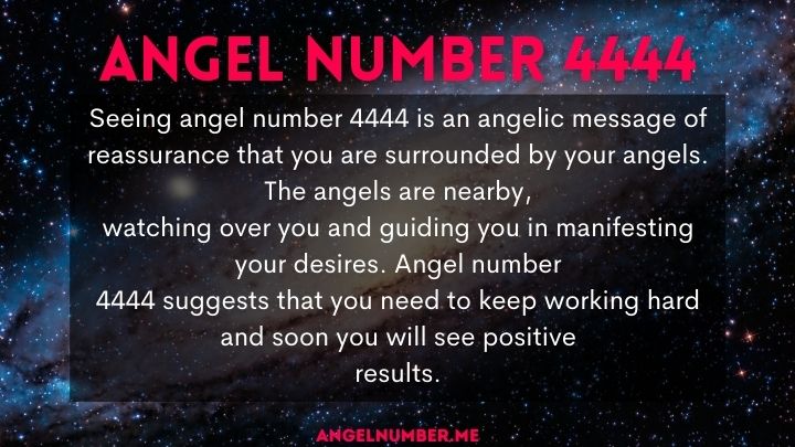 4444 angel number meaning
